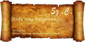 Szávay Celeszta névjegykártya